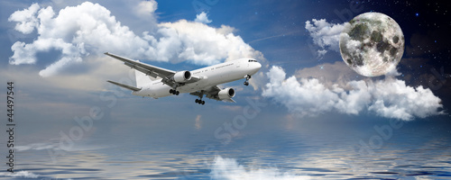Illustration: World travel airplane World travel airplane