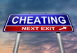 Cheating concept.