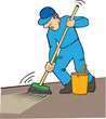 Vector: working cleaner floor working cleaner floor