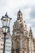 Dresden Altstadt - Frauenkirche mit alter Laterne