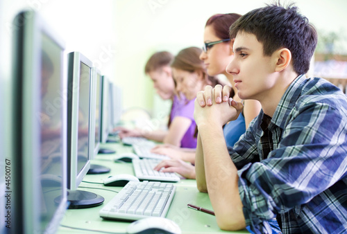 Photo: teens in internet-cafe teens in internet-cafe
