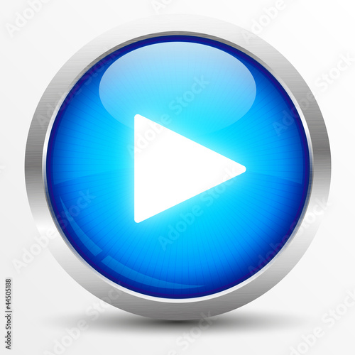 Vector: Play Button Blau Play Button Blau