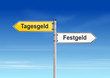 Schild Geldanlage