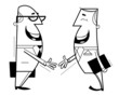 Vector: Businessmen shaking hands Businessmen shaking hands