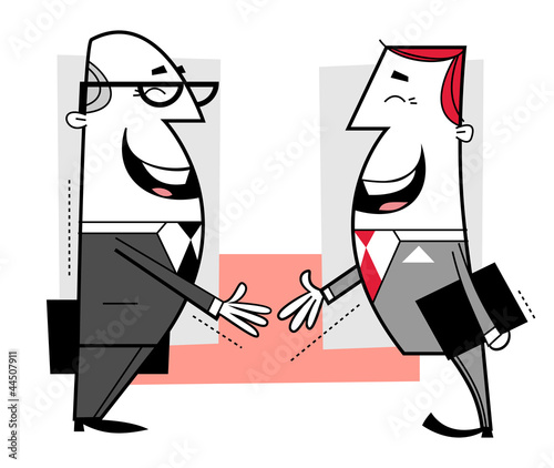 Vector: Businessmen shaking hands Businessmen shaking hands