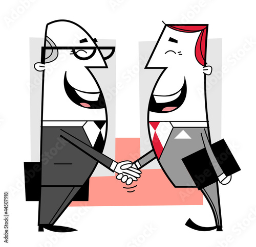 Vector: Businessmen shaking hands Businessmen shaking hands