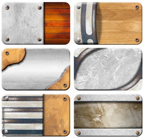 Illustration: Set of Grungy Business Cards Backgrounds Set of Grungy Business Cards Backgrounds