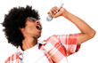 Black man singing