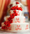 Wedding cake with roses