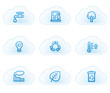 Ecology web icons set 1, cloud buttons