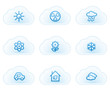 Ecology web icons set 2, cloud buttons