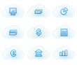 Vektor: Finance web icons set 1, cloud buttons Finance web icons set 1, cloud buttons