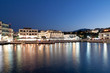Agios Nikolaos at night on Crete, Greece