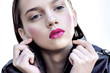pretty brunet beauty portrait