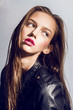 pretty brunet beauty portrait