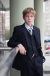 Business teenager looks forward