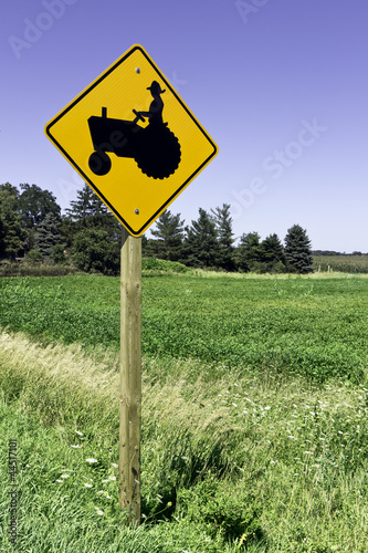 Photo: Farm tractor road sign Farm tractor road sign