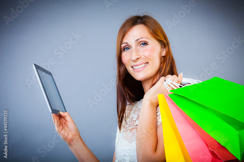 Photo: online shopping girl online shopping girl