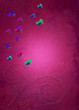 Magenta butterfly background