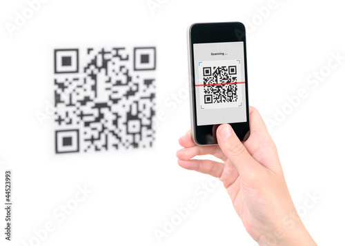 Illustration: Capture QR code on mobile phone Capture QR code on mobile phone