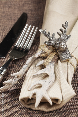 Photo: Herbstlich gedeckter Tisch zum Wildessen Herbstlich gedeckter Tisch zum Wildessen