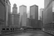 Chicago river and highrise buildings