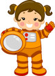 Vector: Astronaut Girl Astronaut Girl