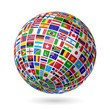 Flags globe