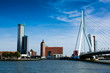 Photo: rotterdam panorama with erasmus bridge rotterdam panorama with erasmus bridge