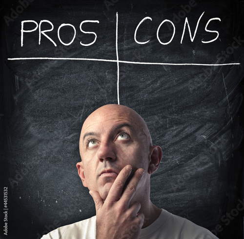 Photo: pros and cons pros and cons
