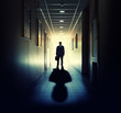 Silhouette of businessman