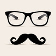 Hipster glasses, Hipsta man. Vector