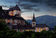Beautiful Slovakia castle at sunset - Oravsky hrad