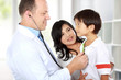 Photo: doctor with his patient doctor with his patient