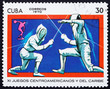Postage stamp Cuba 1970 Fencing