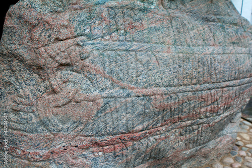 Photo: Runic Stone in Jelling, Denmark, a world heritage site Runic Stone in Jelling, Denmark, a world heritage site