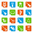 Stickers of musical instruments