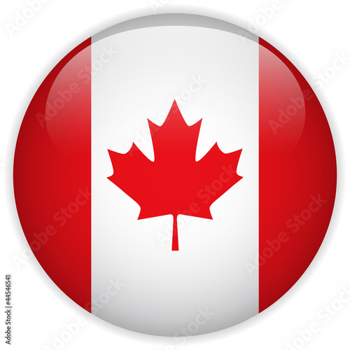 Vector: Canada Flag Glossy Button Canada Flag Glossy Button