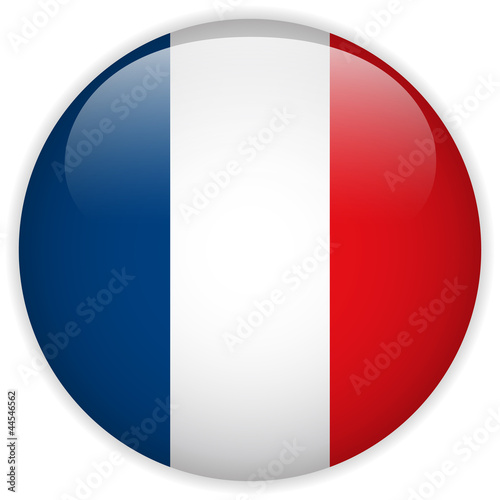 Vector: France Flag Glossy Button France Flag Glossy Button