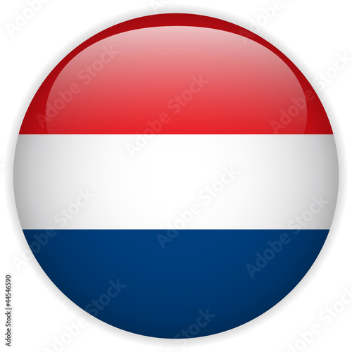 Vector: Netherlands Flag Glossy Button Netherlands Flag Glossy Button