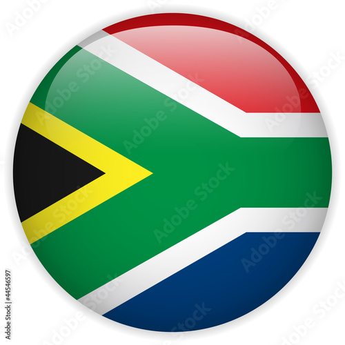 Vector: South Africa Flag Glossy Button South Africa Flag Glossy Button
