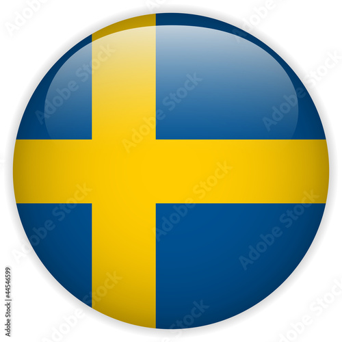 Vector: Sweden Flag Glossy Button Sweden Flag Glossy Button