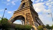 Video: Eiffel Tower in Paris France during summer day Eiffel Tower in Paris France during summer day