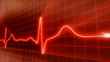 loop red background EKG electrocardiogram pulse waveform