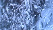 Blue melting ice macro background timelapse