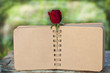 scrap book with roses