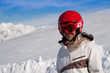 Photo: jeune skieuse à la montagne jeune skieuse à la montagne