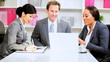 Male Caucasian Business Team Leader Meeting