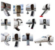 ladder in a private jet