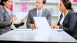 Caucasian Advertising Executive Meeting Multi Ethnic Team